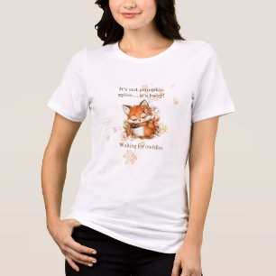 Cosy Autumn Fox Baby Shower “Mummy To Be” Tri-Blend Shirt