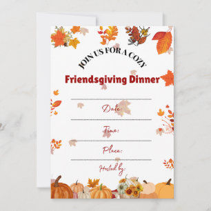 Cosy Autumn Friendsgiving Dinner Invite