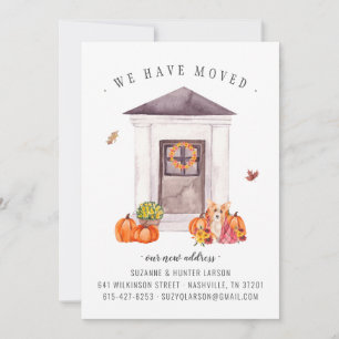 Cosy Autumn Front Door Moving Announcement