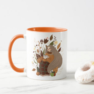 Cosy Autumn Girl Mug