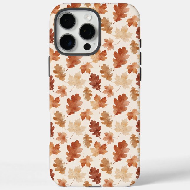 Cosy Autumn Leaf Pattern Case-Mate iPhone Case (Back)