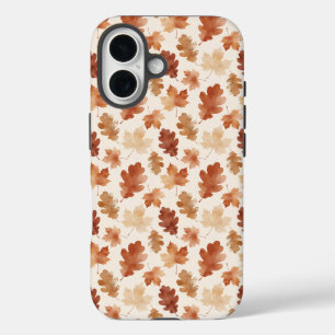 Cosy Autumn Leaf Pattern iPhone 16 Case