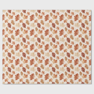 Cosy Autumn Leaf Pattern Wrapping Paper
