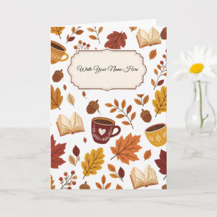 Cosy Autumn Leaves - Fall Aesthetic Card