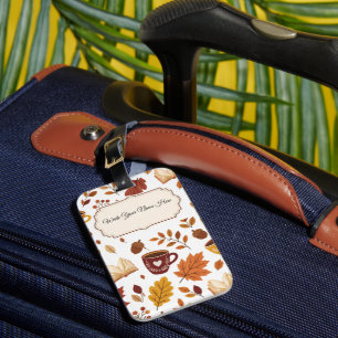 Cosy Autumn Leaves - Fall Aesthetic Luggage Tag