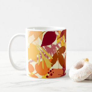 Cosy Autumn Leaves Pattern Mug