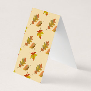 Cosy autumn maple leaves oak leaves  business card