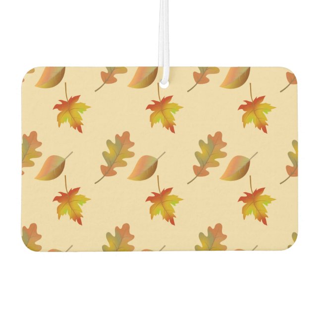 Cosy autumn maple leaves oak leaves  car air freshener (Front)