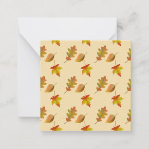 Cosy autumn maple leaves oak leaves card
