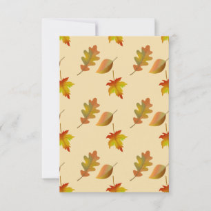 Cosy autumn maple leaves oak leaves  card
