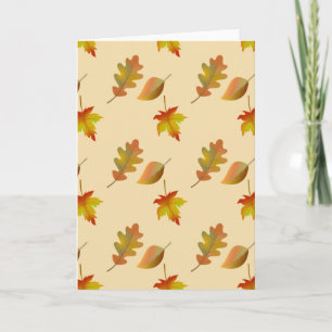 Cosy autumn maple leaves oak leaves invitation