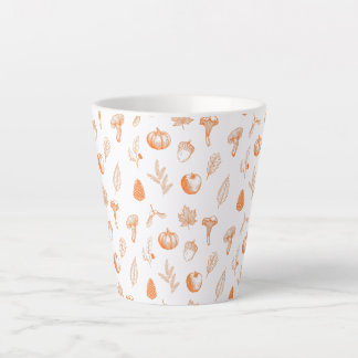 Cosy Autumn Pattern Latte Mug