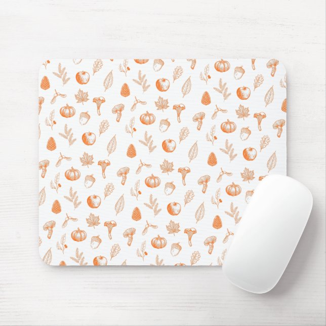 Cosy Autumn Pattern Mouse Mat (With Mouse)