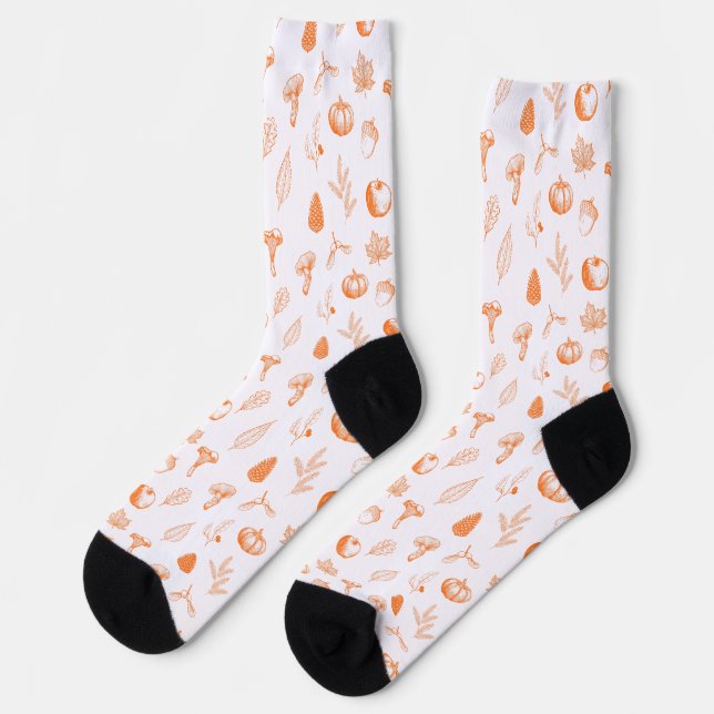 Cosy Autumn Pattern Socks (Left)