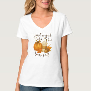 Cosy Autumn Pumpkin and Coffee Fall Lover T-Shirt
