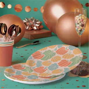 Cosy Autumn Pumpkin Paper Plates & Party Supplies