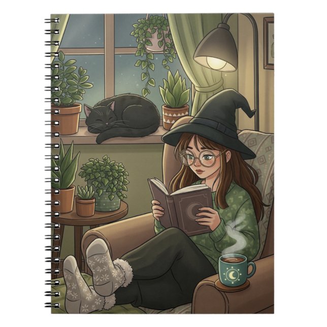 Cosy Autumn Reading Nook - Witch Cat Books Tea (Front)