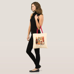 Cosy Autumn Season Brushstroke Tote Bag