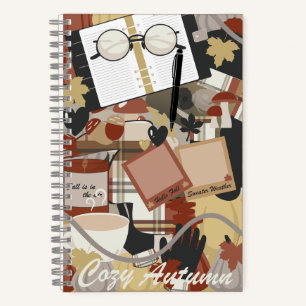 Cosy Autumn Spiral Notebook