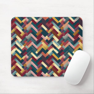 Cosy Autumn Tones Weave Pattern Mouse Mat