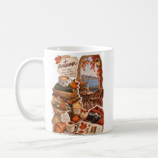 Cosy Autumn Vibes – Aesthetic Fall Sticke Coffee Mug