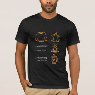 Cosy Autumn Vibes Checklist Icons T-Shirt
