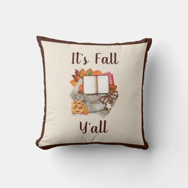 Cosy Autumn Vibes - Farmhouse Fall Decor Cushion (Front)