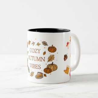 Cosy Autumn Vibes Mug – Fall Leaves Coffee Cup 11o