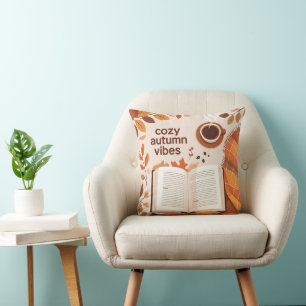Cosy Autumn Vibes Throw Pillow – Minimalist