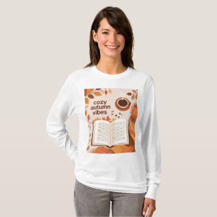 Cosy Autumn Vibes Throw Pillow – Minimalist Fall H T-Shirt