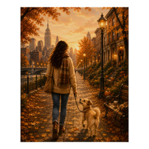 Cosy Autumn Walk with My Best Friend Poster