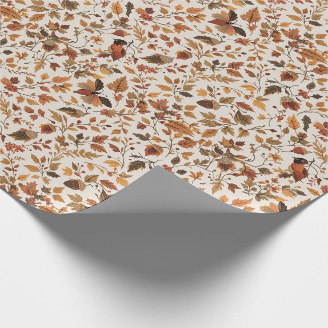 Cosy Autumnal Wrapping Paper (Corner)