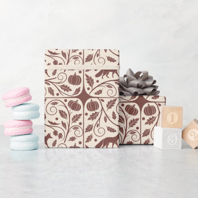 Cosy Autumnal Wrapping Paper (Baby Shower)
