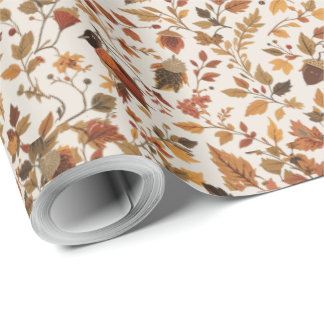 Cosy Autumnal Wrapping Paper