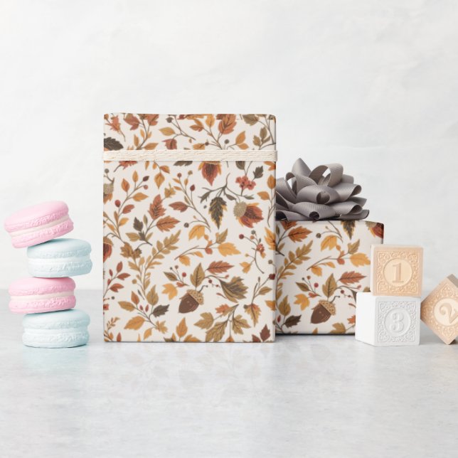 Cosy Autumnal Wrapping Paper (Baby Shower)