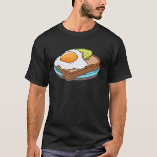 Cosy Avocado Toast Breakfast Cartoon T-Shirt