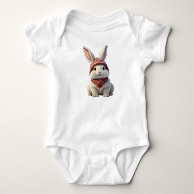 Cosy Baby Bunny Bodysuit (Front)