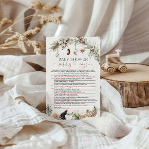 Cosy Baby Shower Survey Says Game Card