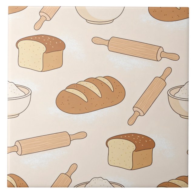 Cosy Baking Pattern Tile (Front)