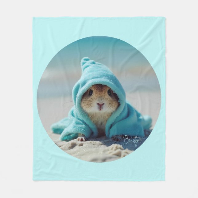 Cosy Beach Hamster – Soft & Warm Blanket for All (Front)
