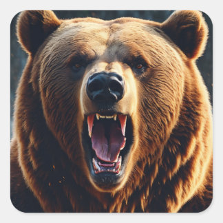 Cosy Bear Adventures Square Sticker