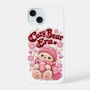Cosy Bear Era Cute Pink Christmas Coffee Mug iPhone 15 Case