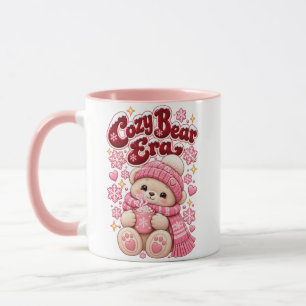 Cosy Bear Era Cute Pink Christmas Mug