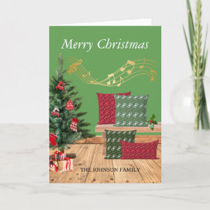 Cosy Bench Merry Christmas Greeting Card