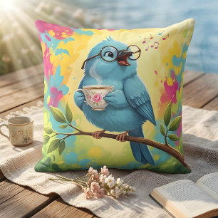 Cosy Bird Throw Pillow