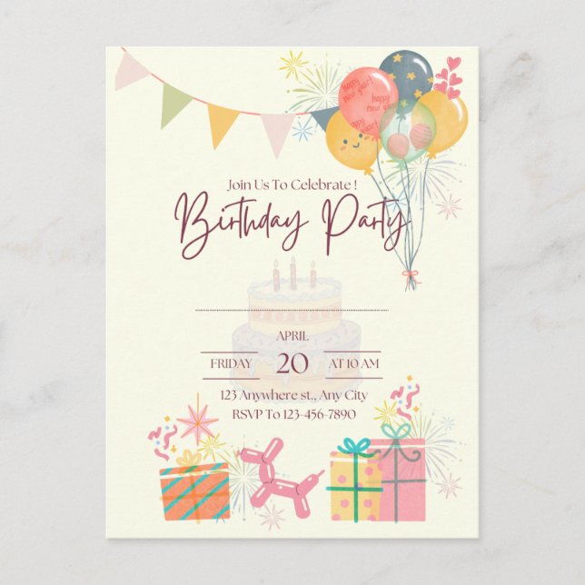Cosy Birthday Card  (Front)