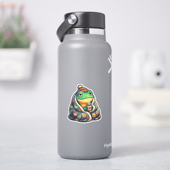 Cosy Blanket Frog Sticker (HydroFlask)