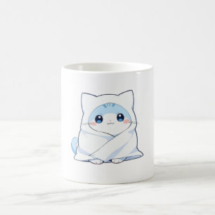 Cosy Blanket Kitten Kawaii Cute Cat Design Coffee Mug