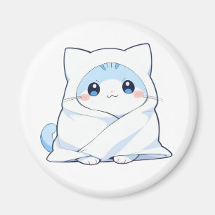 Cosy Blanket Kitten Kawaii Cute Cat Design Magnet