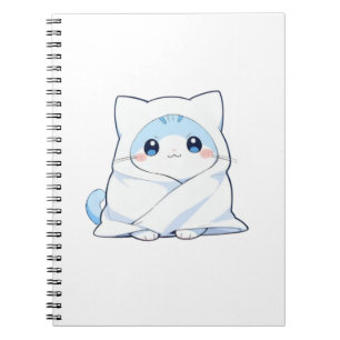 Cosy Blanket Kitten Kawaii Cute Cat Design Notebook